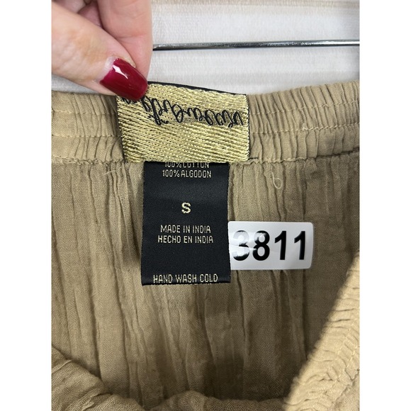 Metrowear Skirt Womens Small Biege Cotton Peasant Boho Tiered Peasant Maxi - Picture 8 of 8